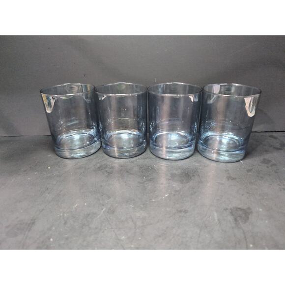 Libbey Ombre Blue Gray Glasses, Set Of 4, Vintage 12 Oz Barware,‎ Old Fashioned - Picture 2 of 9